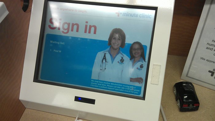CVS Minute Clinic Sign up Kiosk