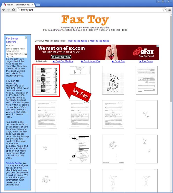 Fax Toy Website