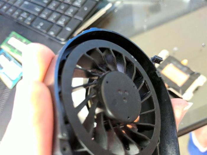 Laptop Exhaust fan after cleaning