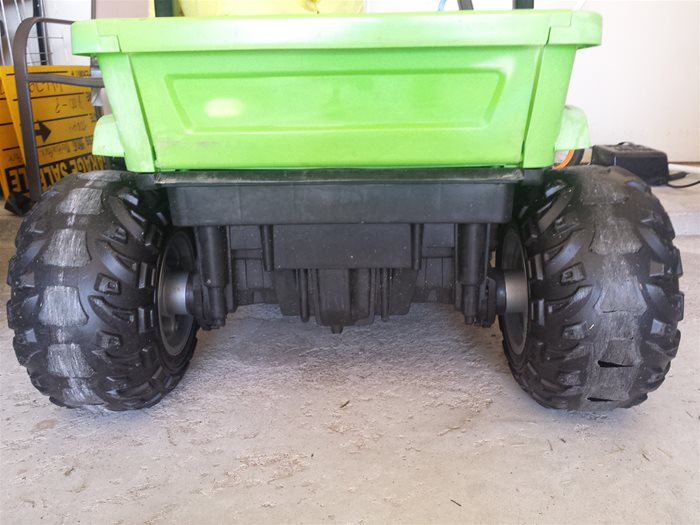 Power Wheels Rear Tires before wrapping