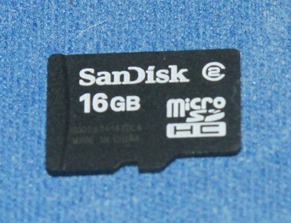 SanDisk 16GB microSDHC Class 2 Memory card