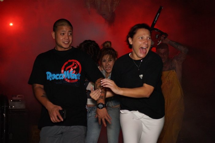 Scarred People at a Houston Haunted House