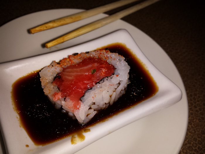 Spicy Salmon Roll at Shogun Sushi Pearland