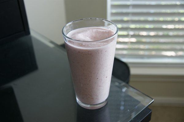 Strawberry Smoothie in Glass