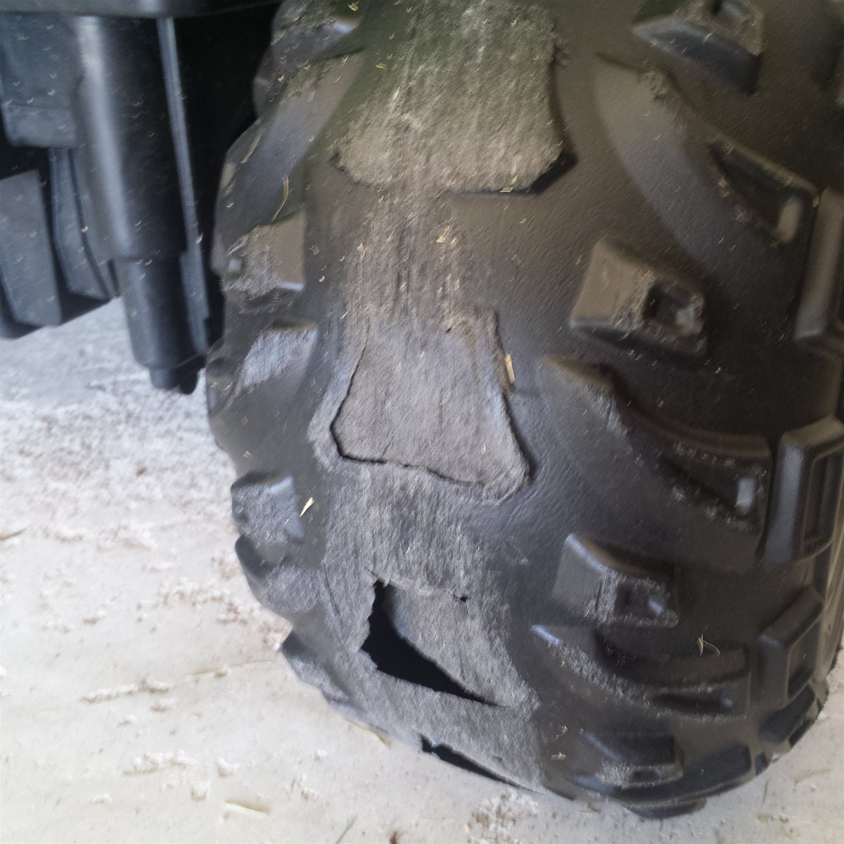 power wheels rubber tire upgrade