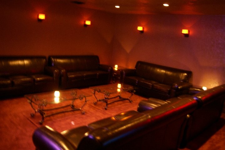 Couches in the VIP room at Iniquity Houston NightClub