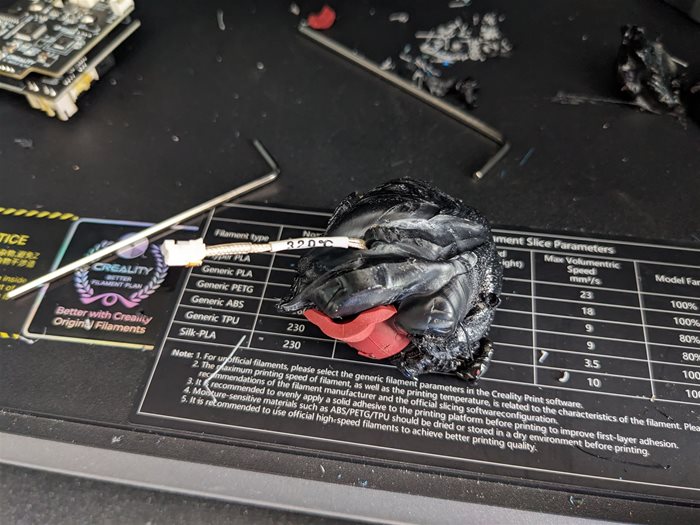 Filament Blob removed from 3D Printer Head